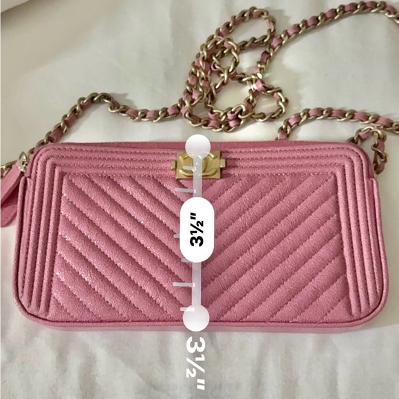 Authentic CHANEL WOC – Rose Pink Caviar w/ Phone Slot - Picture 11 of 16